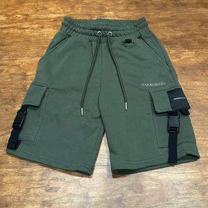 Casual Cool: Stylish Skinny Military Green Cargo Shorts
